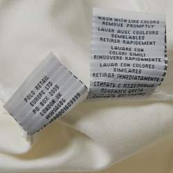 Pre Owned Polo Ralph Lauren White Cotton Lace-Up Pencil Skirt L