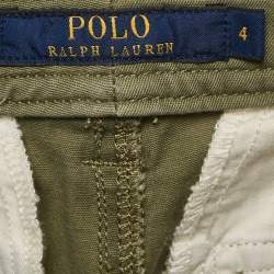 Polo Ralph Lauren Khaki Green Cotton Cargo Pants S