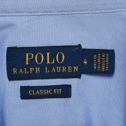 مملوكة مسبقًا Polo Ralph Lauren Blue Cotton Classic Fit Shirt S