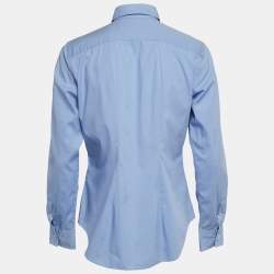 مملوكة مسبقًا Polo Ralph Lauren Blue Cotton Classic Fit Shirt S