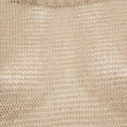 Pre Owned Polo Ralph Lauren Beige Linen Knit Sweater S