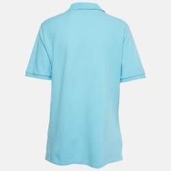 Polo Ralph Lauren Blue Logo Embroidered Cotton Polo T-Shirt XL