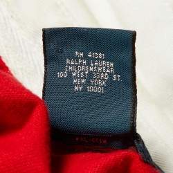 Polo Ralph Lauren Red/Navy Blue Cotton Polo T-Shirt XL