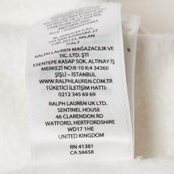 مملوكة مسبقًا Polo Ralph Lauren White Logo Print Cotton Crew Neck Sweatshirt XL