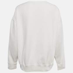 مملوكة مسبقًا Polo Ralph Lauren White Logo Print Cotton Crew Neck Sweatshirt XL