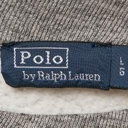 مملوكة مسبقًا Polo Ralph Lauren Grey Polo Bear Print Cotton Sweatshirt L