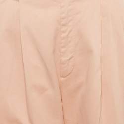 Pre Owned Polo Ralph Lauren Pale Pink Gabardine Pleated Straight Pants M
