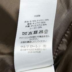 Pre Owned Polo Ralph Lauren Brown Houndstooth Wool Blend Single Breasted Blazer L