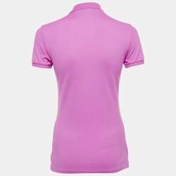 Polo Ralph Lauren Pink Stretch Mesh Cotton Polo T-Shirt S