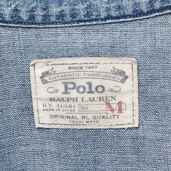 مملوكة مسبقًا Polo Ralph Lauren Blue Denim Button Front Shirt M