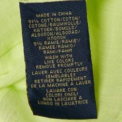 Pre Owned Polo Ralph Lauren Green Cotton Button Front Shirt M