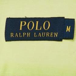 Pre Owned Polo Ralph Lauren Green Cotton Button Front Shirt M