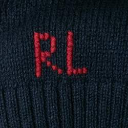 Pre Owned Polo Ralph Lauren Blue Bear Intarsia Cotton Knit Sweater L 