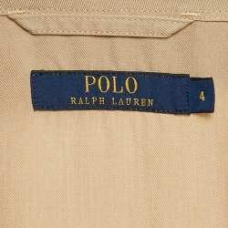Pre Owned Polo Ralph Lauren Beige Lyocell Zip Front Shirt Dress S
