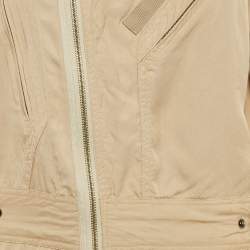Pre Owned Polo Ralph Lauren Beige Lyocell Zip Front Shirt Dress S