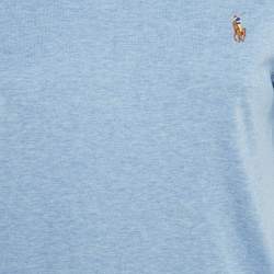 Pre Owned Polo Ralph Lauren Blue Melange Jersey T-Shirt S