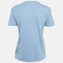 Pre Owned Polo Ralph Lauren Blue Melange Jersey T-Shirt S