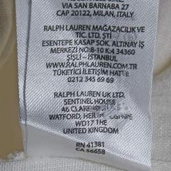 مملوكة مسبقًا Polo Ralph Lauren White Linen Tie-Up Detail Shorts M