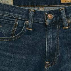 Pre Owned Polo Ralph Lauren Blue Denim Slim Fit Straight Leg Jeans S Waist 24"