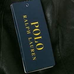 Polo Ralph Lauren Black Printed Leather Pants S