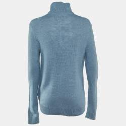 Polo Ralph Lauren Blue Silk Full Sleeve Sweater S