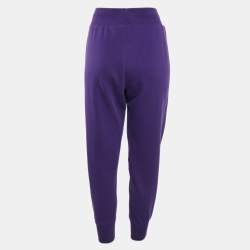 Pre Owned Polo Ralph Lauren Purple Cotton Blend Knit Trackpants M