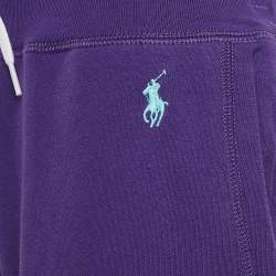 Pre Owned Polo Ralph Lauren Purple Cotton Blend Knit Trackpants M