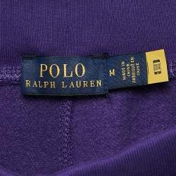 Pre Owned Polo Ralph Lauren Purple Cotton Blend Knit Trackpants M