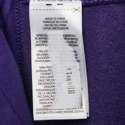 Pre Owned Polo Ralph Lauren Purple Cotton Blend Knit Trackpants M