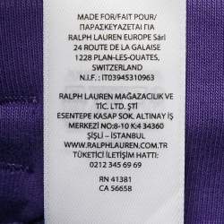 Pre Owned Polo Ralph Lauren Purple Cotton Blend Knit Trackpants M