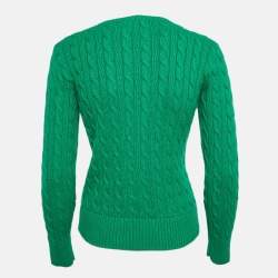 Polo Ralph Lauren Green Cable Knit Long Sleeves Sweater XL