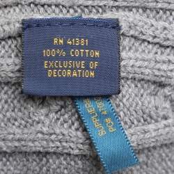 Polo Ralph Lauren Grey Cotton Knit Full Sleeve Sweater S