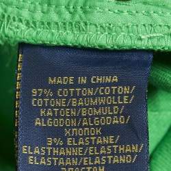 Pre Owned Polo Ralph Lauren Green Coated Denim Skinny Fit Jeans S Waist 27"