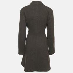 Pre Owned Polo Ralph Lauren Brown Wool Flared Overcoat XL