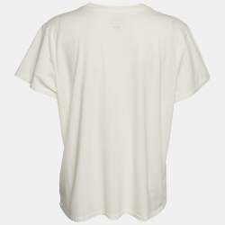 Pre Owned Polo Ralph Lauren White Teddy Print Jersey T-Shirt XL