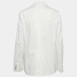 Pre Owned Polo Ralph Lauren White Cotton Button Front Jacket XL