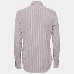 Polo Ralph Lauren Burgundy Stripe Cotton Button Front Shirt M