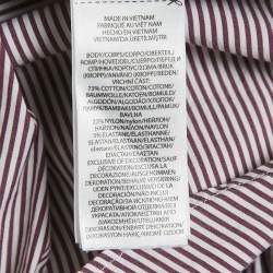 Polo Ralph Lauren Burgundy Stripe Cotton Button Front Shirt M