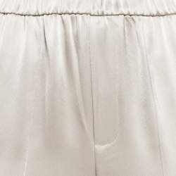 Pre Owned Polo Ralph Lauren Grey Satin Jogger Pants M