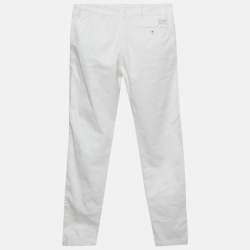 Pre Owned Polo Ralph Lauren White Denim Quin Boyfriend Jeans XS Waist 28"