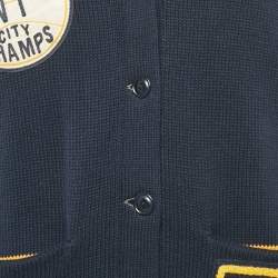 Polo Ralph Lauren Navy Blue Rib Knit Collegiate Varsity Cardigan XS