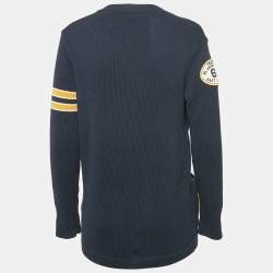 Polo Ralph Lauren Navy Blue Rib Knit Collegiate Varsity Cardigan XS