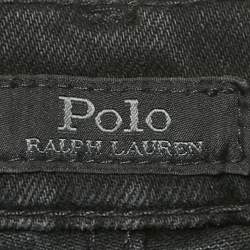 Polo Ralph Lauren Black Denim Skinny High Rise Ankle Length Jeans M 30"