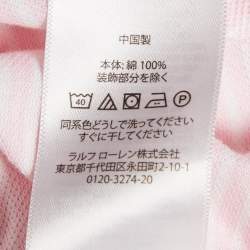 Polo Ralph Lauren Pink Stripe Cotton Knit Button Front Shirt S