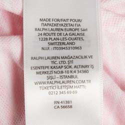 Polo Ralph Lauren Pink Stripe Cotton Knit Button Front Shirt S