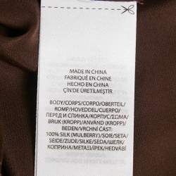 Polo Ralph Lauren Brown Satin Silk Button Front Shirt M
