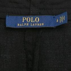 Polo Ralph Lauren Black Wool Blend Pleated Trousers M