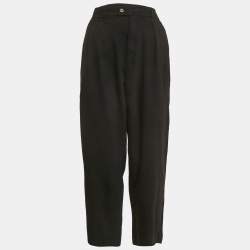 Polo Ralph Lauren Black Wool Blend Pleated Trousers M