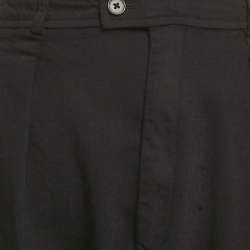 Polo Ralph Lauren Black Wool Blend Pleated Trousers M