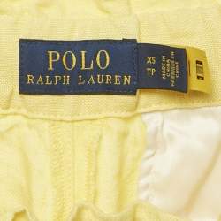 Polo Ralph Lauren Yellow Linen Elasticated Waist Trousers XS
